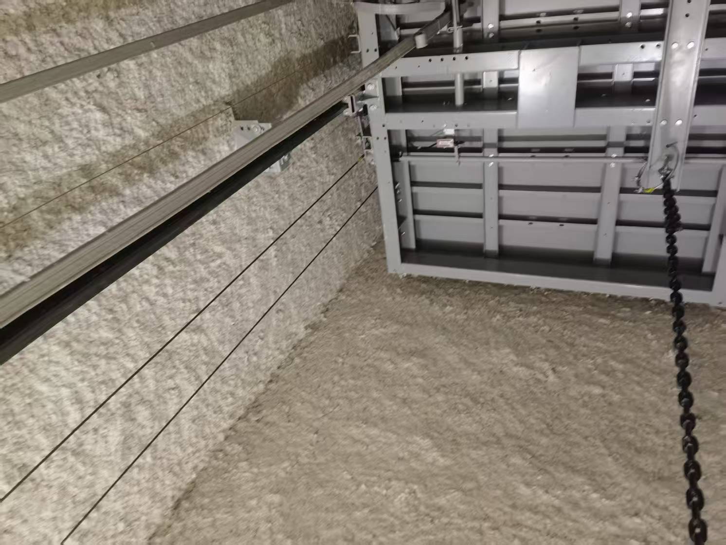 無機纖維噴涂棉電梯工程視頻